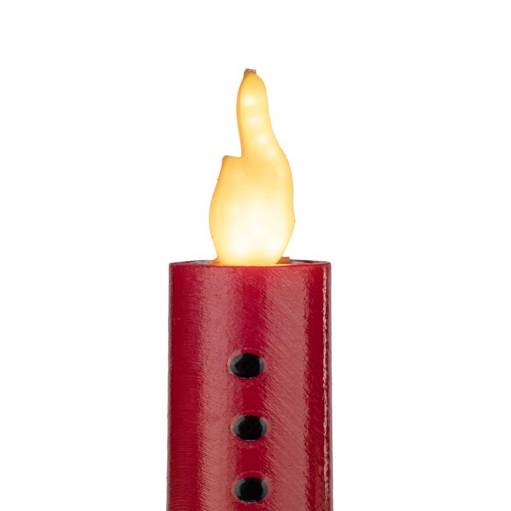 Battery Operated Santa Taper Candle w/ Holder and Suction Cup (Retail Box)