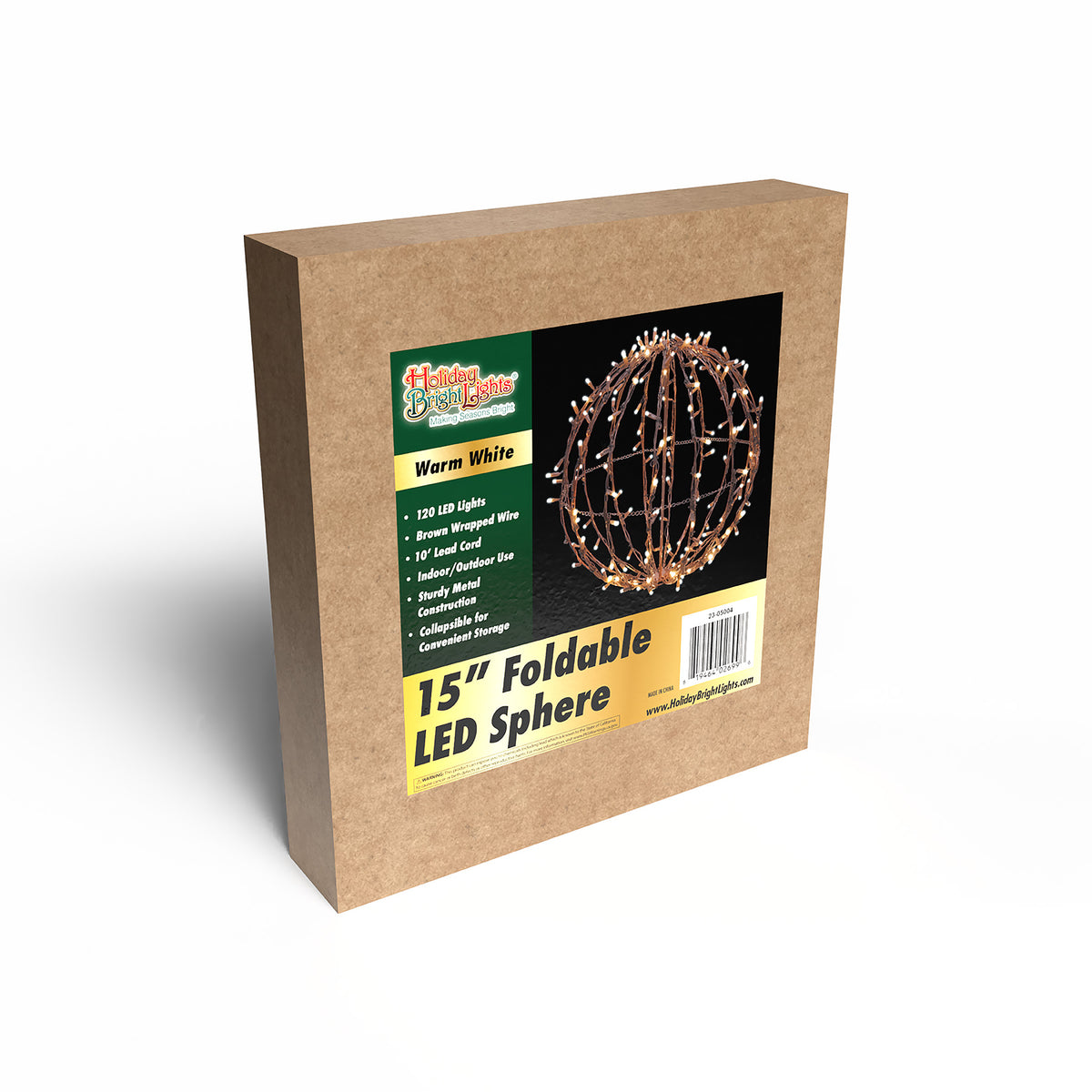 15" Foldable Brown Spheres (Retail Box)