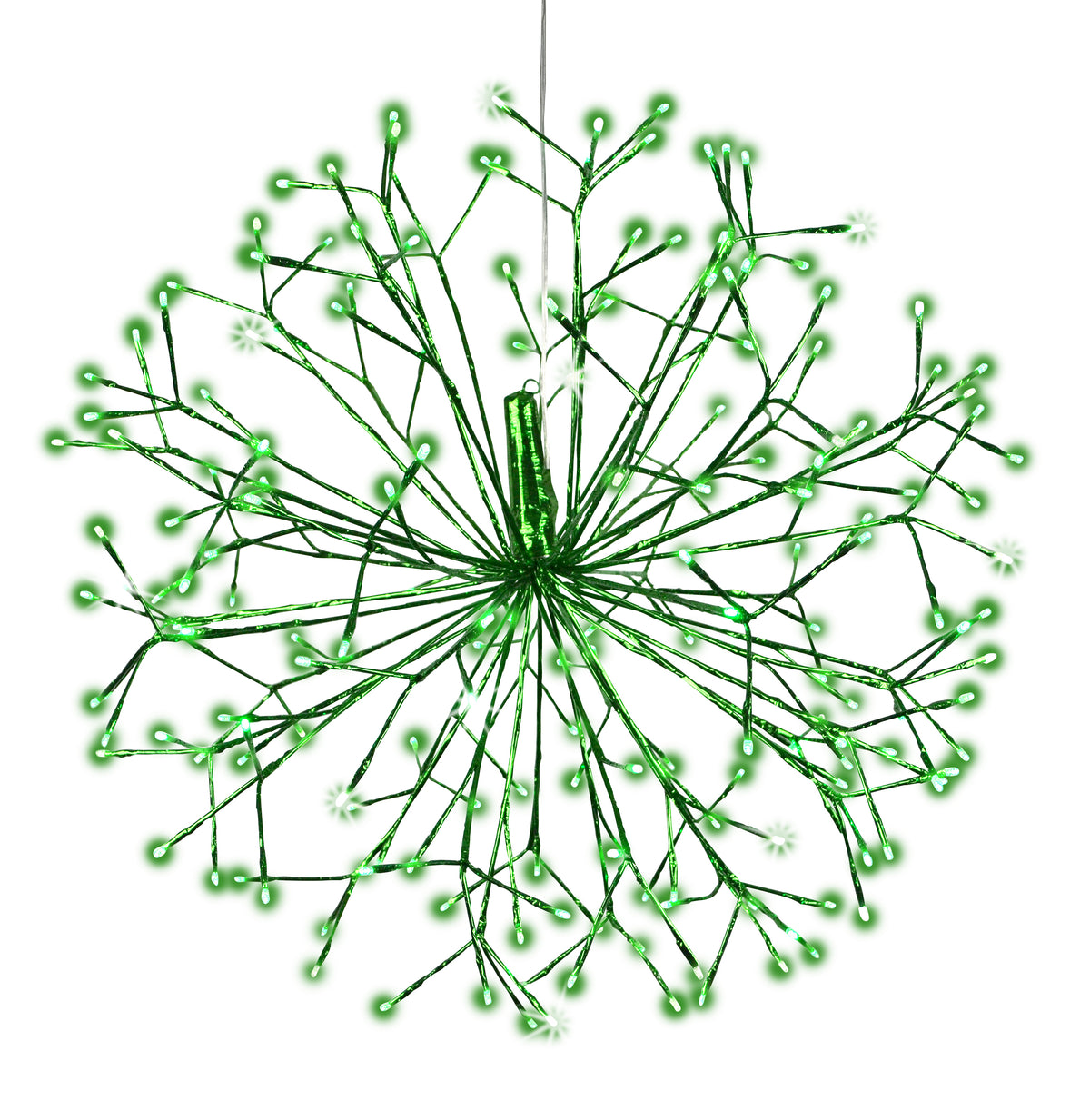 24" Connectable Twinkle Shimmering Spheres (Green Wrap)