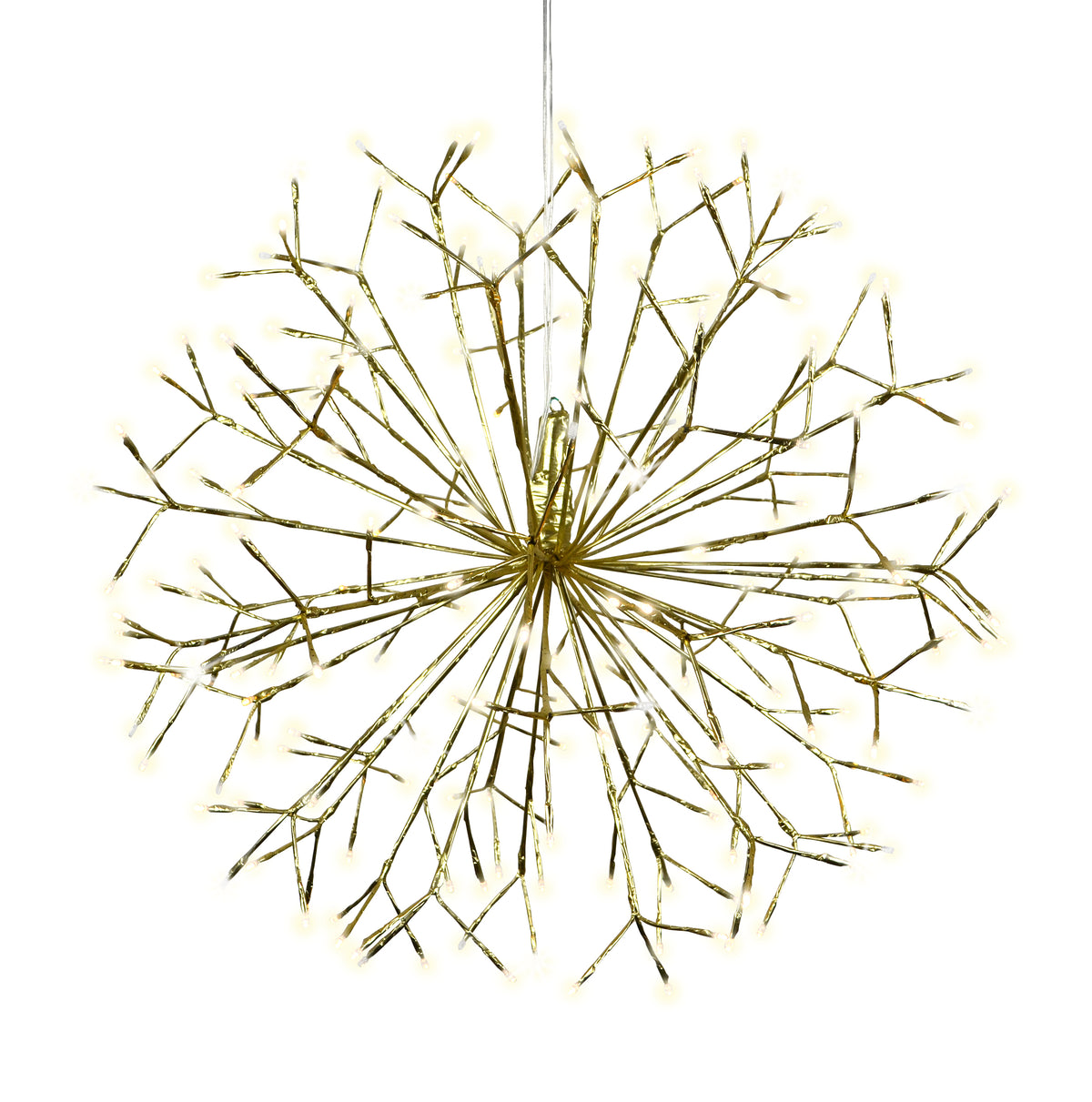 24" Connectable Twinkle Shimmering Spheres (Gold Wrap)