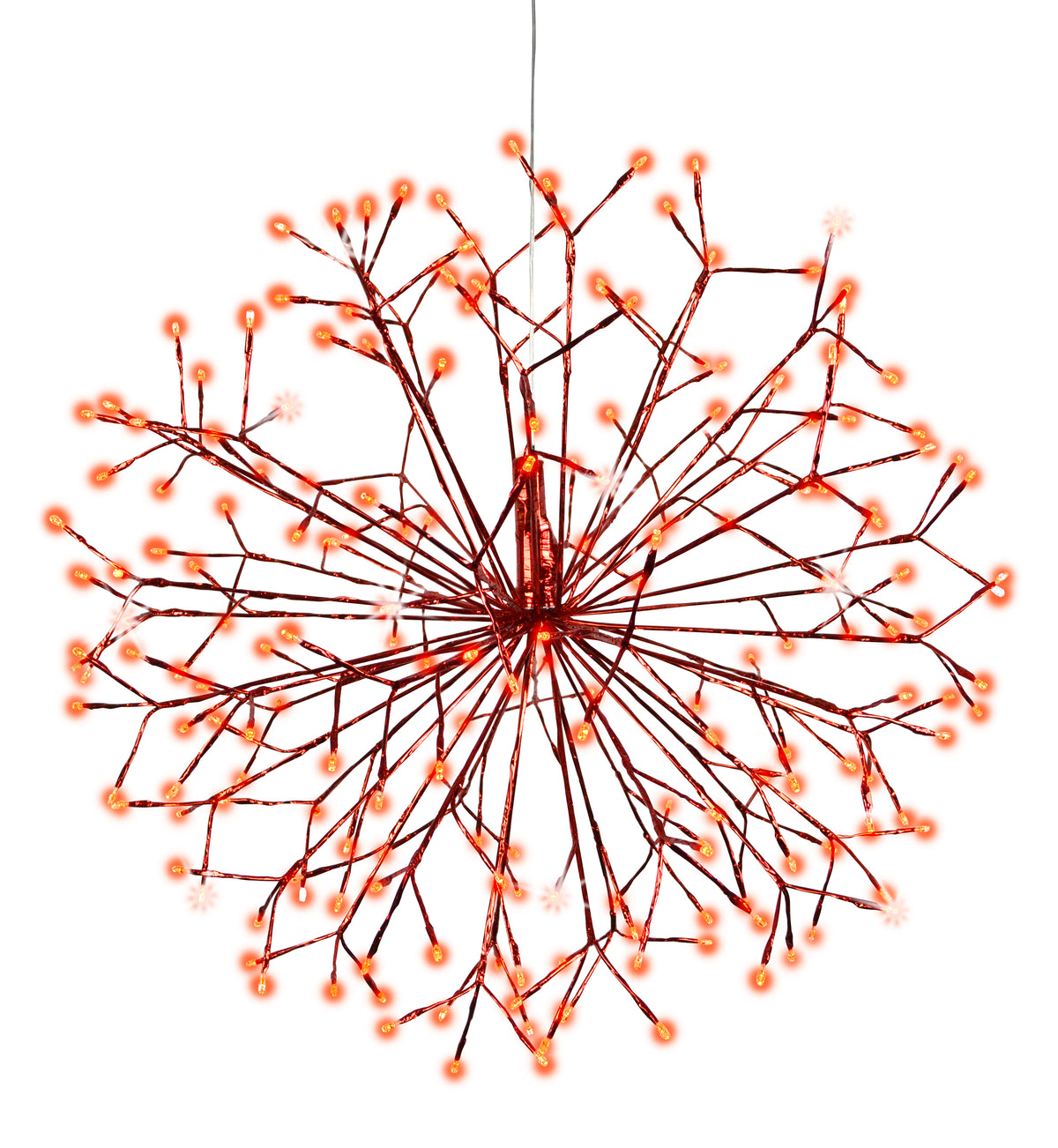 24" Connectable Twinkle Shimmering Spheres (Red Wrap)