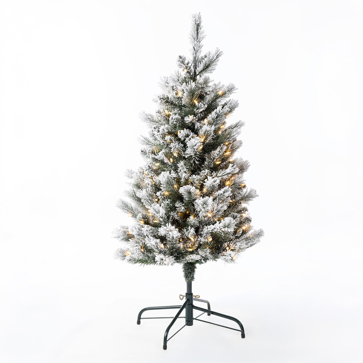 Flocked Arcadia Pine Slim Christmas Tree