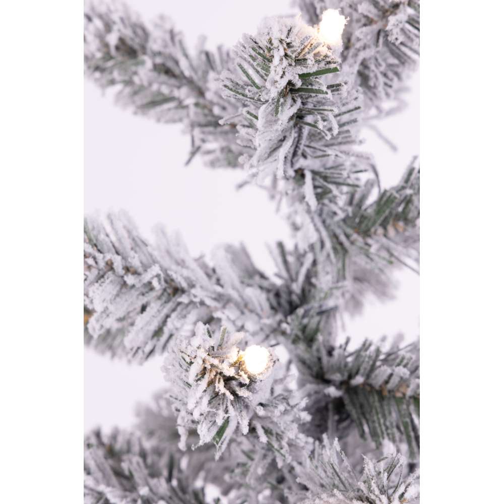Flocked Resin Potted Christmas Tree