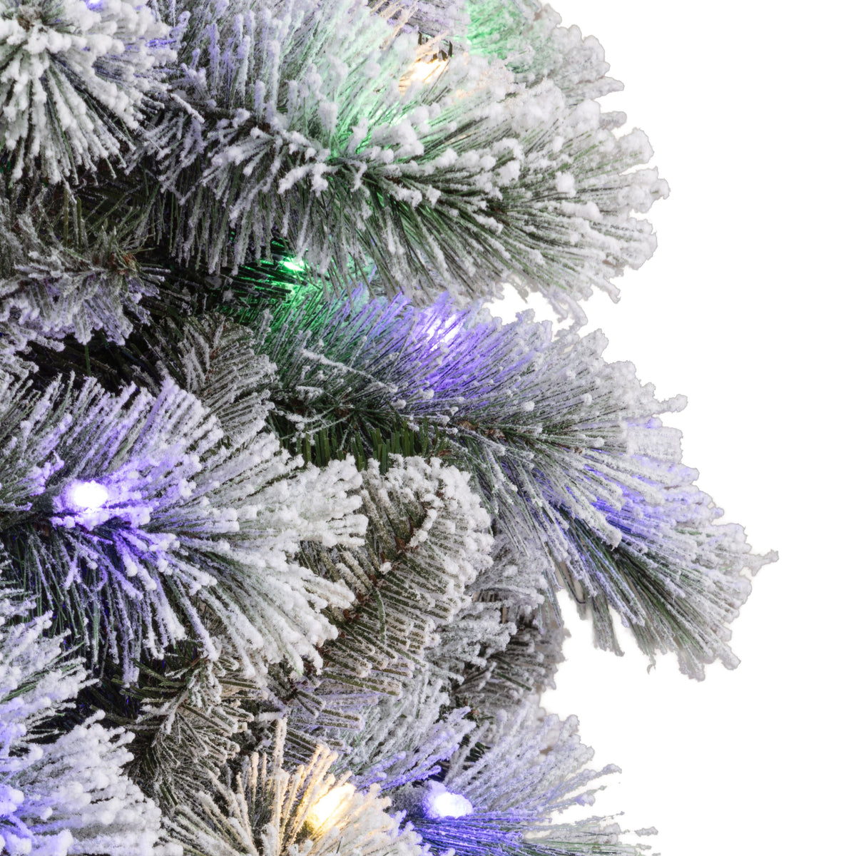 Flocked Arcadia Pine Slim Christmas Tree