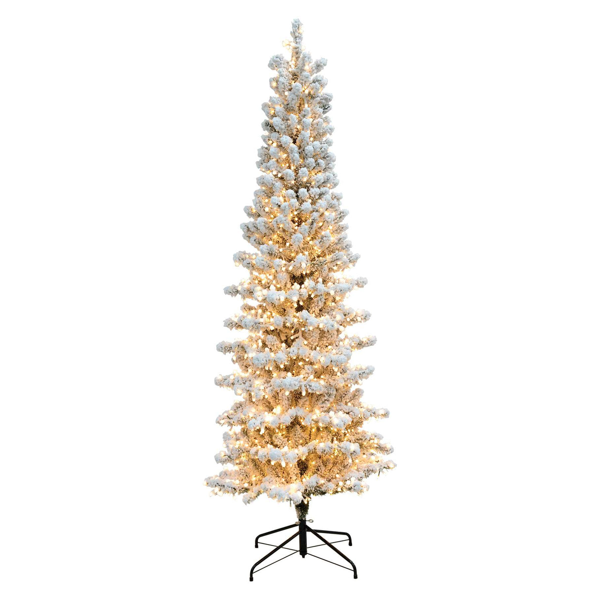 Flocked Slim Brighton Christmas Tree