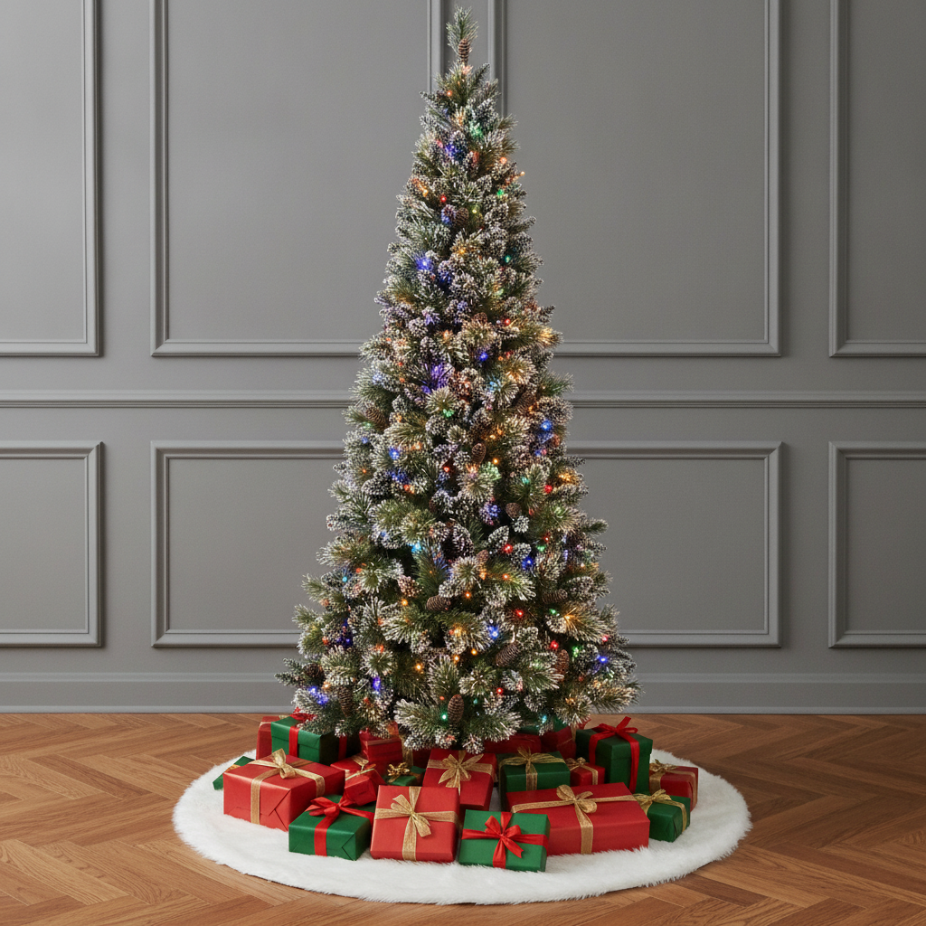Shimmering Pine Slim Christmas Tree