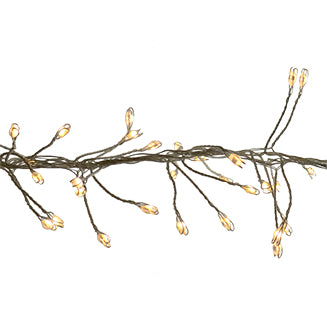 10ft Cluster Garland w/ Silver Wire (Reel)