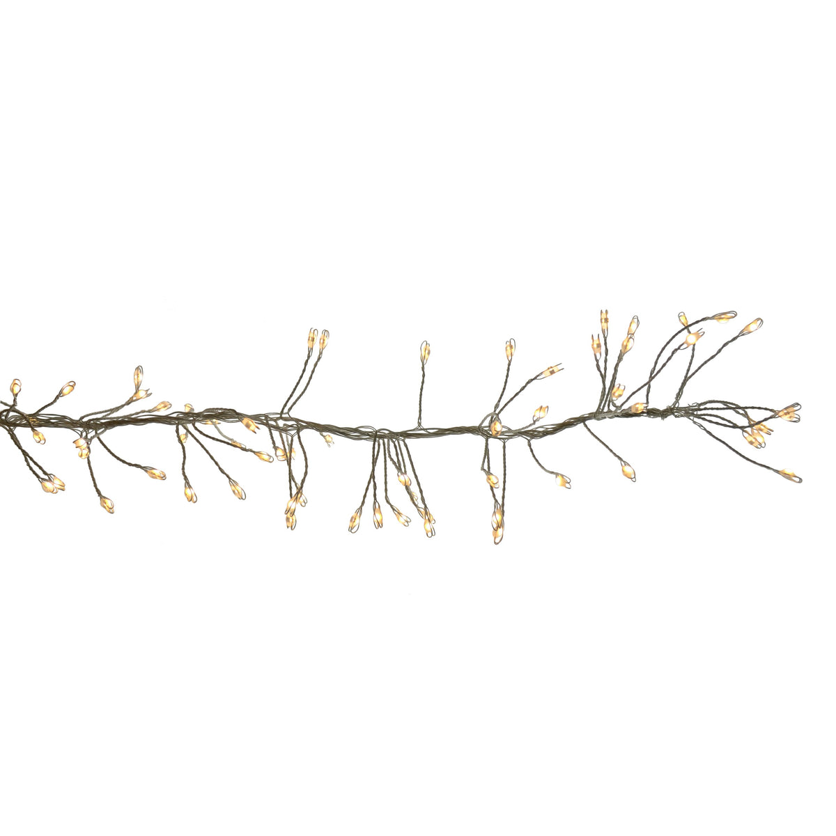 10ft Cluster Garland w/ Silver Wire (Reel)