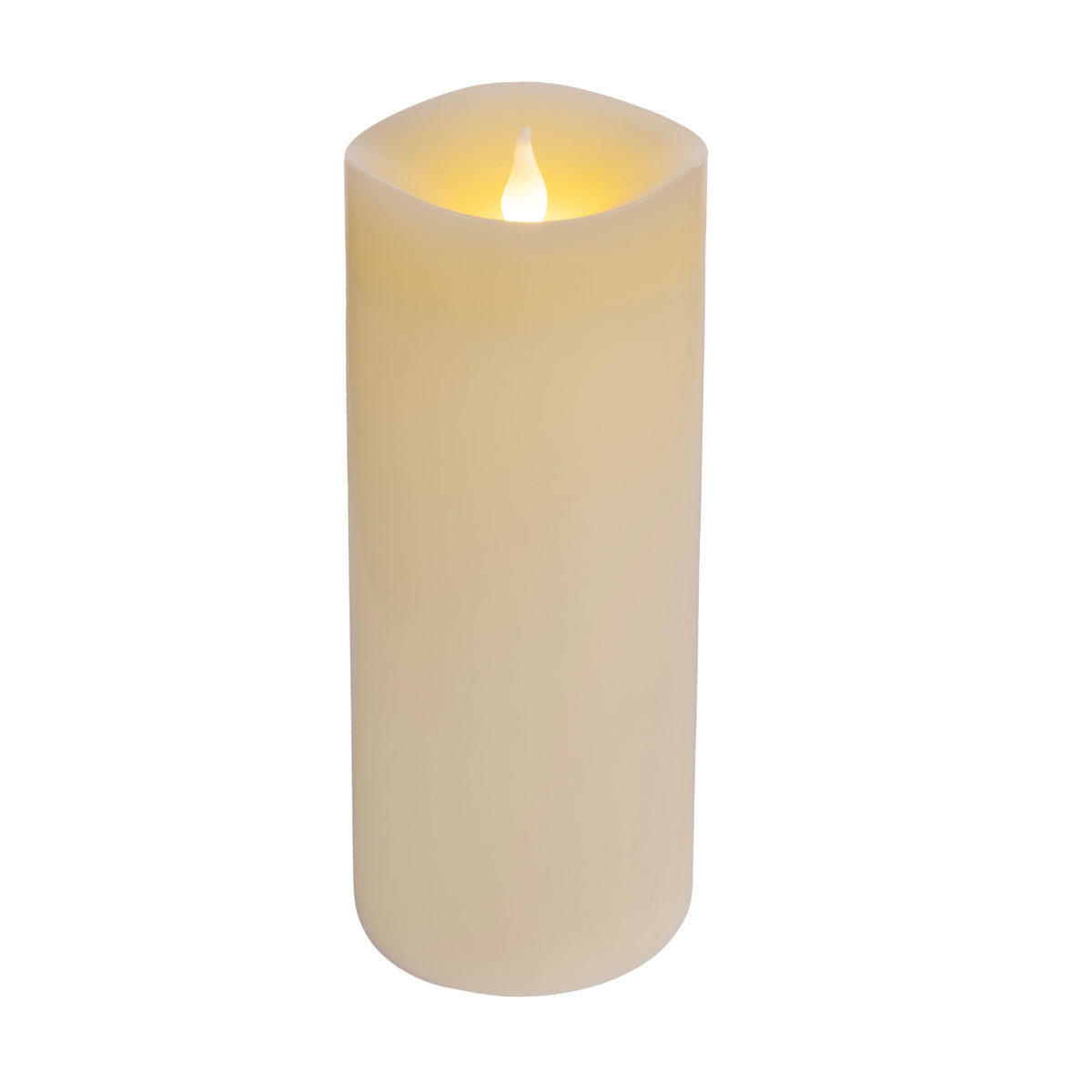 Battery Operated Cream Pillar Candles (Retail Box)
