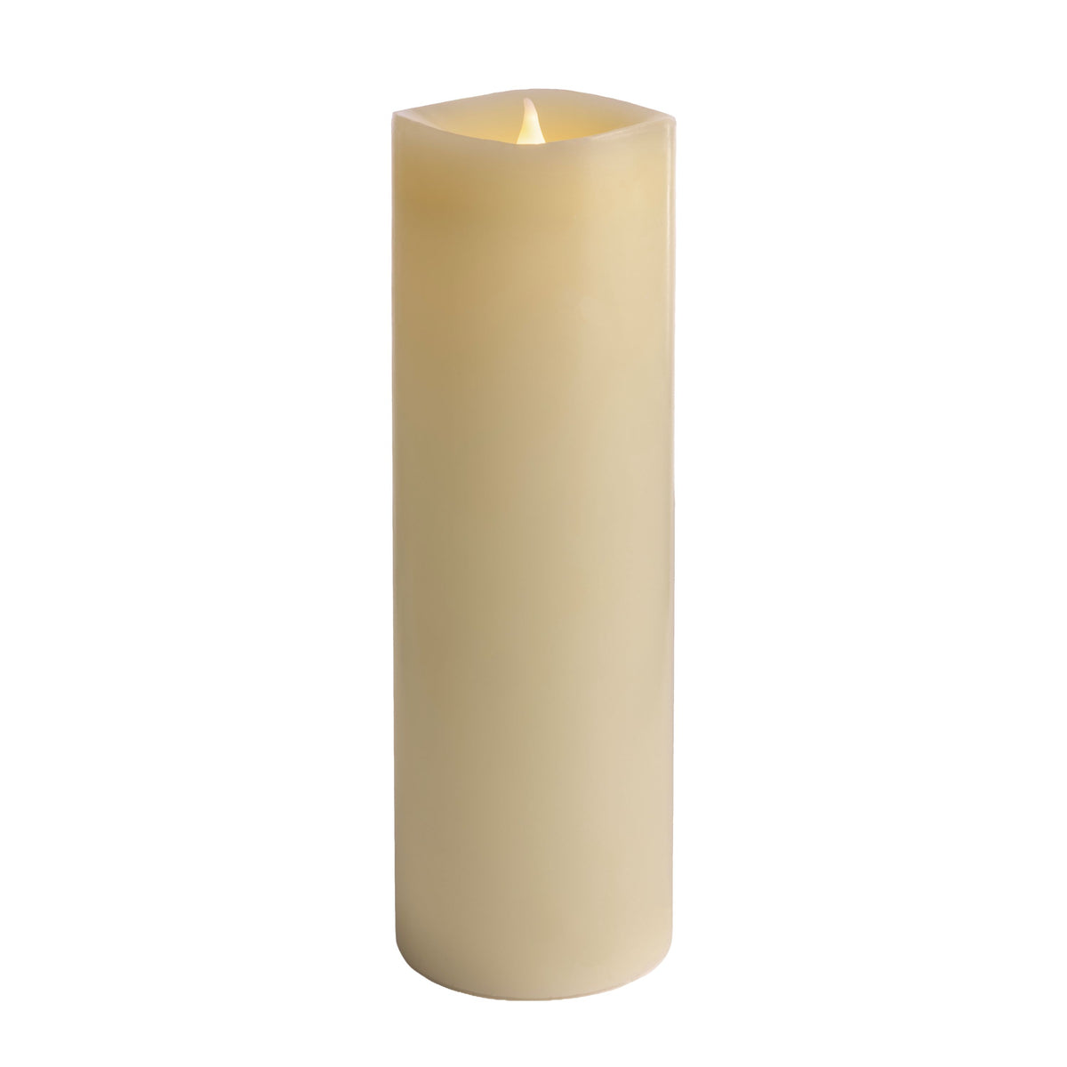 Battery Operated Cream Pillar Candles (Retail Box)