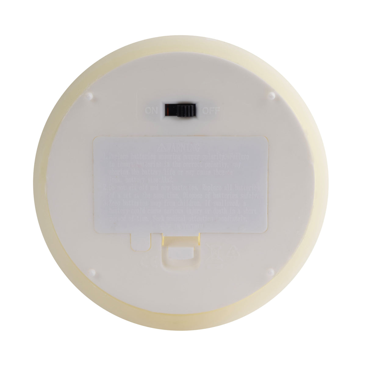 Battery Operated Cream Pillar Candles (Retail Box)