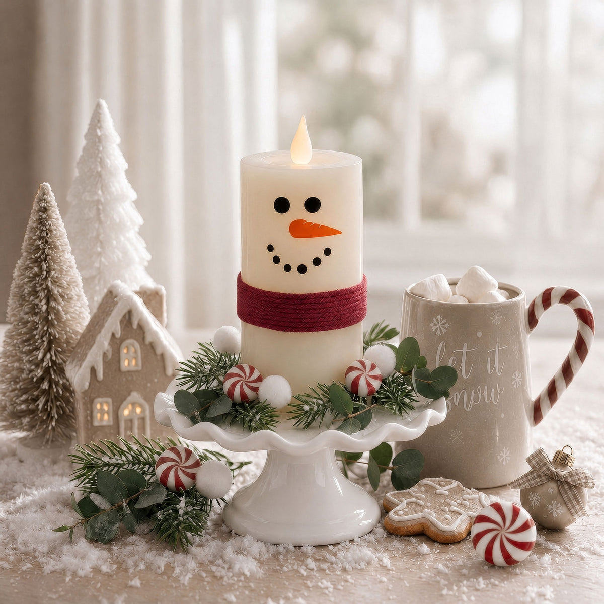 3" X 6" Battery Operated Pillar Candles (Retail Box)