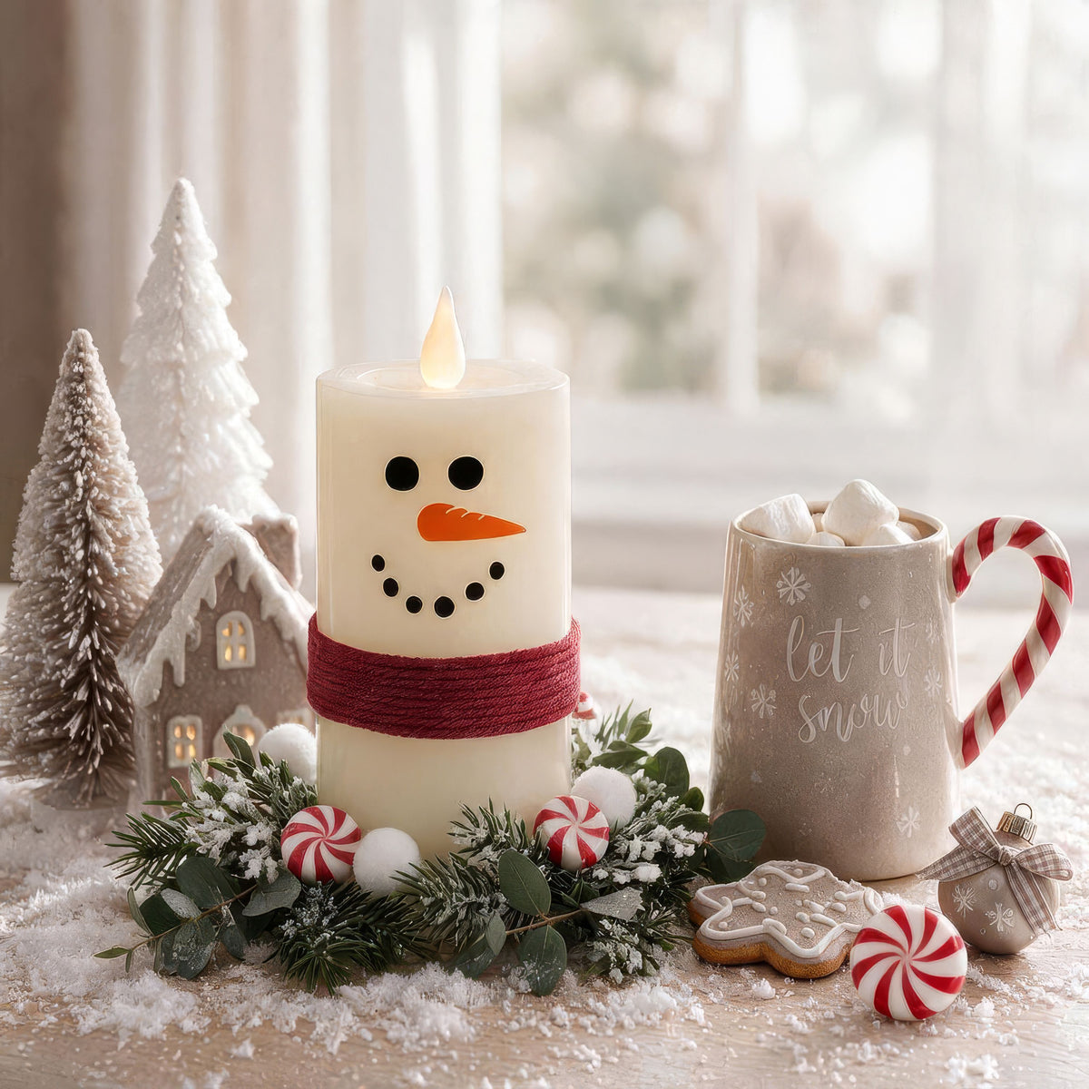 3" X 6" Battery Operated Pillar Candles (Retail Box)